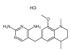 2,4-Diamino-5-(1,2,3,4-tetrahydro-8-methoxy-1,4-dimethyl-6-quinolylmethyl)-pyrimidine dihydrochloride结构式