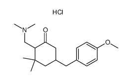 2-Dimethylaminomethyl-5-(4-methoxy-benzyl)-3,3-dimethyl-cyclohexanone; hydrochloride Structure