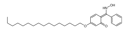 3-hexadecoxy-6-[(hydroxyamino)-phenylmethylidene]cyclohexa-2,4-dien-1-one Structure