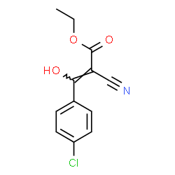 2-CYANO-3-(4-CHLOROPHENYL)-3-HYDROXYPROPENOIC ACID ETHYL ESTER结构式