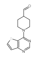 1-thieno[3,2-d]pyrimidin-4-ylpiperidine-4-carbaldehyde结构式