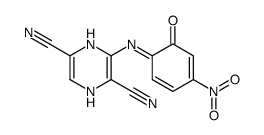 3-[(4-nitro-6-oxocyclohexa-2,4-dien-1-ylidene)amino]-1,4-dihydropyrazine-2,5-dicarbonitrile结构式