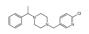 1-[(6-chloropyridin-3-yl)methyl]-4-(1-phenylethyl)piperazine Structure