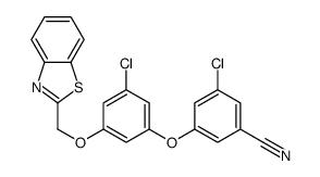 3-[3-(1,3-benzothiazol-2-ylmethoxy)-5-chlorophenoxy]-5-chlorobenzonitrile Structure