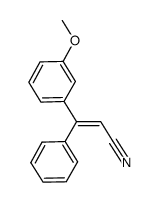 (E)-3-(3-methoxyphenyl)-3-phenylacrylonitrile结构式