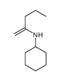 N-pent-1-en-2-ylcyclohexanamine Structure