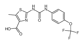 5-Methyl-2-[({[4-(trifluoromethoxy)phenyl]amino}carbonyl)amino]-1,3-thiazole-4-carboxylic acid Structure