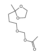 (3-(2-methyl-1,3-dioxolan-2-yl)propoxy)methyl acetate结构式