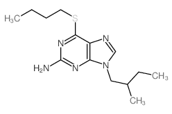 6-butylsulfanyl-9-(2-methylbutyl)purin-2-amine Structure