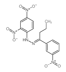 1-Butanone,1-(3-nitrophenyl)-, 2-(2,4-dinitrophenyl)hydrazone structure