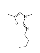 N-butyl-3,4,5-trimethyl-1,3-thiazol-2-imine结构式