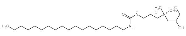 (3-chloro-2-hydroxypropyl)-dimethyl-[3-(octadecylcarbamoylamino)propyl]azanium,chloride Structure