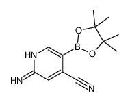 6-Amino-4-cyanopyridine-3-boronic acid pinacol ester structure