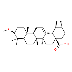 3-METHOXY-(3BETA)-URS-12-EN-28-OIC ACID Structure