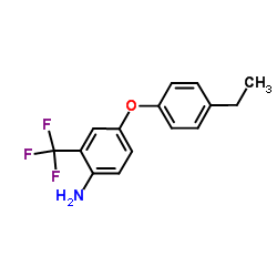 4-(4-Ethylphenoxy)-2-(trifluoromethyl)aniline结构式