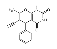 7-AMINO-2,4-DIOXO-5-PHENYL-1,3,5,8-TETRAHYDRO-8-OXAQUINAZOLINE-6-CARBONITRILE Structure