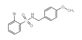 2-Bromo-N-(4-methoxybenzyl)benzenesulfonamide结构式