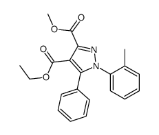 4-O-ethyl 3-O-methyl 1-(2-methylphenyl)-5-phenylpyrazole-3,4-dicarboxylate结构式