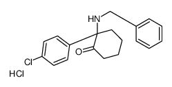 2-(benzylamino)-2-(4-chlorophenyl)cyclohexan-1-one,hydrochloride Structure