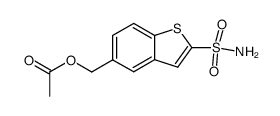 5-(acetoxymethyl)benzothiophene-2-sulfonamide结构式