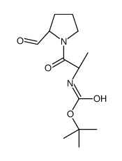 tert-butyl N-[(2S)-1-[(2S)-2-formylpyrrolidin-1-yl]-1-oxopropan-2-yl]carbamate结构式