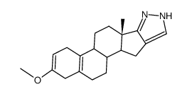3-methoxy-1'(2')H-estra-2,5(10)-dieno[17,16-c]pyrazole结构式