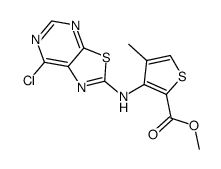 3-(7-Chloro-thiazolo[5,4-d]pyrimidin-2-ylamino)-4-methyl-thiophene-2-carboxylic acid methyl ester结构式