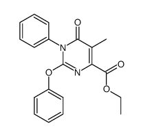 3,4-Dihydro-5-methyl-4-oxo-2-phenoxy-3-phenyl-6-pyrimidincarbonsaeure-ethylester Structure