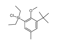 (2-methoxy-3-tert-butyl-5-methylphenyl)chlorodiethylsilane结构式