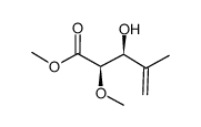 3-hydroxy-2-methoxy-4-methyl-pent-4-enoic acid methyl ester Structure