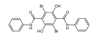 2,5-Dibromo-3,6-dihydroxy-N,N'-diphenyl-terephthalamide结构式