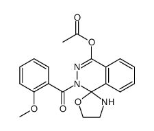4'-acetoxy-2'-(2-methoxy-benzoyl)-2'H-spiro[oxazolidine-2,1'-phthalazine]结构式