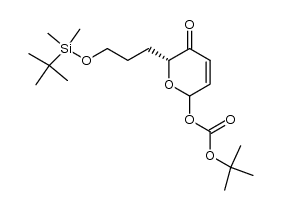 tert-butyl (6R)-5,6-dihydro-6-(3-tert-butyldimethylsilyloxypropyl)-5-oxo-2H-pyran-2-yl carbonate结构式