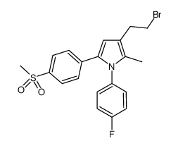 3-(2-bromoethyl)-1-(4-fluorophenyl)-2-methyl-5-[4-(methylsulphonyl)phenyl]-1H-pyrrole Structure