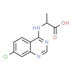 2-(7-CHLORO-QUINAZOLIN-4-YLAMINO)-PROPIONIC ACID结构式