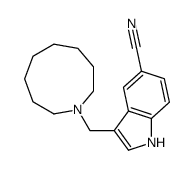 3-(azonan-1-ylmethyl)-1H-indole-5-carbonitrile结构式