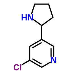 3-Chloro-5-(2-pyrrolidinyl)pyridine结构式