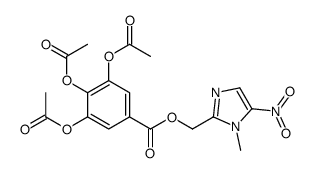 (1-methyl-5-nitroimidazol-2-yl)methyl 3,4,5-triacetyloxybenzoate结构式