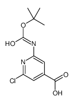 2-chloro-6-[(2-methylpropan-2-yl)oxycarbonylamino]pyridine-4-carboxylic acid结构式