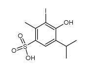 4-hydroxy-5-isopropyl-3-iodo-2-methyl-benzenesulfonic acid Structure