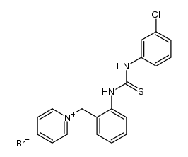 1-(2-(3-(3-chlorophenyl)thioureido)benzyl)pyridin-1-ium bromide结构式