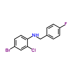 4-Bromo-2-chloro-N-(4-fluorobenzyl)aniline Structure