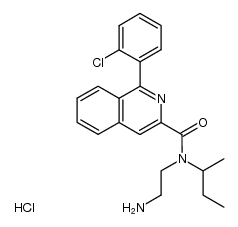 (+/-)-1-(2-chlorophenyl)-N-(1-methylpropyl)-N-(2-aminoethyl)-3-isoquinolinecarboxamide dihydrochloride结构式