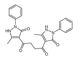 1,4-bis(5-methyl-3-oxo-2-phenyl-1H-pyrazol-4-yl)butane-1,4-dione结构式