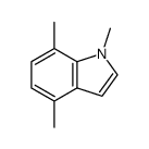 1,4,7-trimethyl-1H-indole结构式