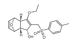 5-etoxy-4-(p-tolylsulphonyl)methyl-exo-10-oxatricyclo[5.2.1.02,6]deca-4,8-dien-endo-3-ol Structure