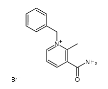1-benzyl-2-methyl-3-carbamoylpyridinium bromide Structure