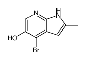 4-bromo-2-methyl-1H-pyrrolo[2,3-b]pyridin-5-ol结构式