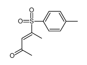 4-(4-methylphenyl)sulfonylpent-3-en-2-one结构式