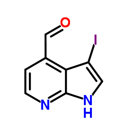 3-Iodo-1H-pyrrolo[2,3-b]pyridine-4-carbaldehyde结构式